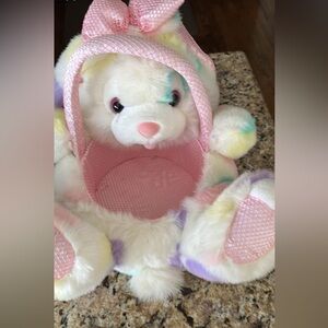 Easter Plush Bunny Basket with Pink Lining - Pastel Tie-Dye
Set of Two